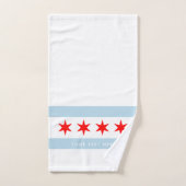 Stadtflagge von Chicago personalisiertes Handtuchg Badhandtuch Set (Handtuch)