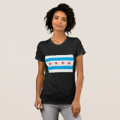 Stadtflagge von Chicago T-Shirt (Vorne ganz)