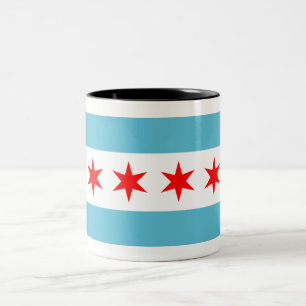 Stadtflagge von Chicago Zweifarbige Tasse