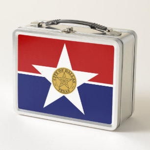 Stadtflagge von Dallas Metall Brotdose