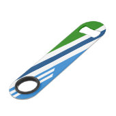 Stadtflagge von Dayton (Ohio) Speed Flaschenöffner (Rückseite Schrägansicht)