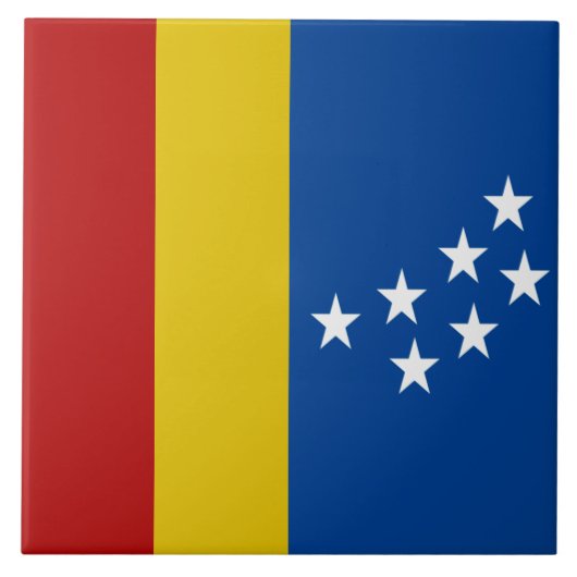 Stadtflagge von Durham Fliese (Vorderseite)