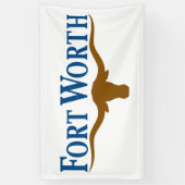 Stadtflagge von Fort Worth (Texas) Banner (Vertikal)