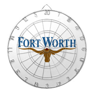 Stadtflagge von Fort Worth (Texas) Dartscheibe