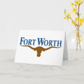 Stadtflagge von Fort Worth (Texas) Karte (Gelbe Blume)
