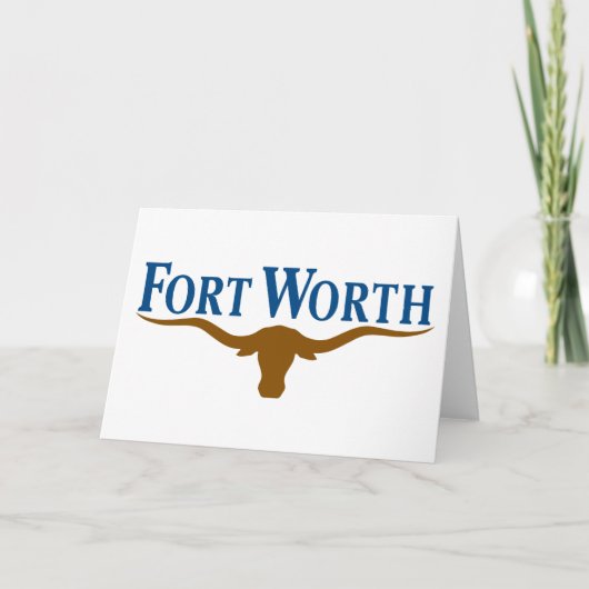 Stadtflagge von Fort Worth (Texas) Karte (Vorderseite)