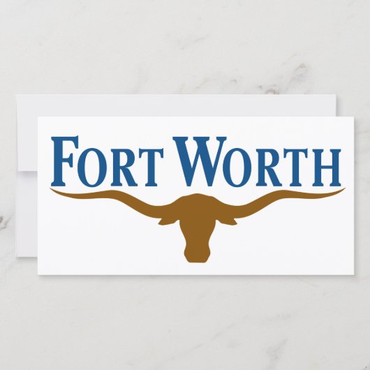 Stadtflagge von Fort Worth (Texas) Karte (Vorderseite)
