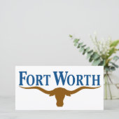 Stadtflagge von Fort Worth (Texas) Karte (Stehend Vorderseite)