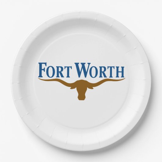 Stadtflagge von Fort Worth (Texas) Pappteller (Vorderseite)