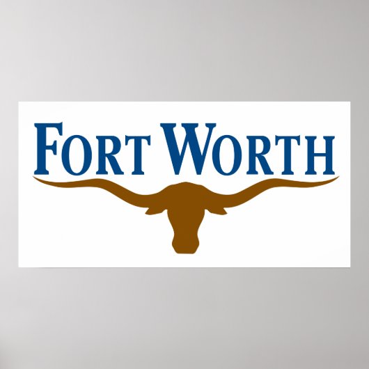 Stadtflagge von Fort Worth (Texas) Poster (Vorne)