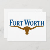 Stadtflagge von Fort Worth (Texas) Postkarte (Vorne/Hinten)