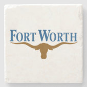 Stadtflagge von Fort Worth (Texas) Steinuntersetzer (Vorderseite)