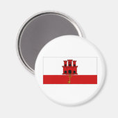 Stadtflagge von Gibraltar Magnet (Vorderseite/Rückseite)