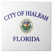 Stadtflagge von Hialeah Fliese (Vorderseite)