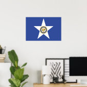 Stadtflagge von Houston (Texas) Poster (Heimbüro)