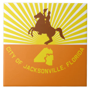 Stadtflagge von Jacksonville Fliese