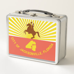 Stadtflagge von Jacksonville Metall Brotdose