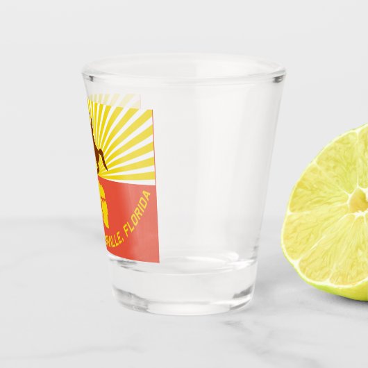 Stadtflagge von Jacksonville Schnapsglas (Rechts)