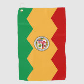 Stadtflagge von Los Angeles Golfhandtuch (Vorderseite)
