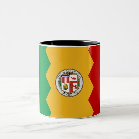 Stadtflagge von Los Angeles Zweifarbige Tasse (Mittel)