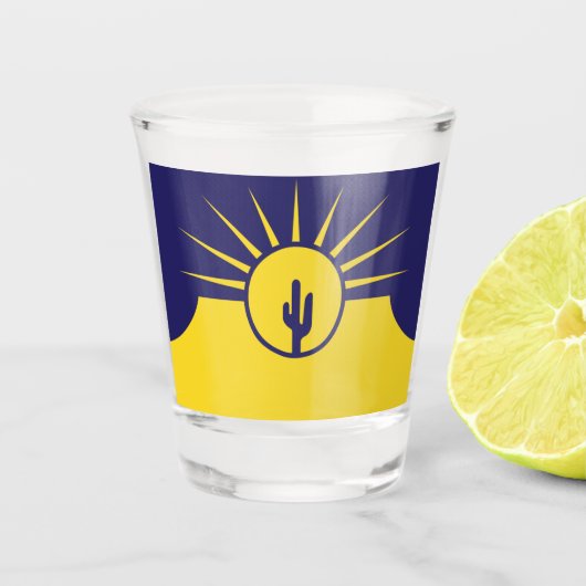 Stadtflagge von Mesa Schnapsglas (Vorderseite)