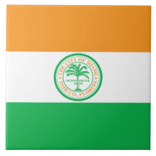 Stadtflagge von Miami Fliese