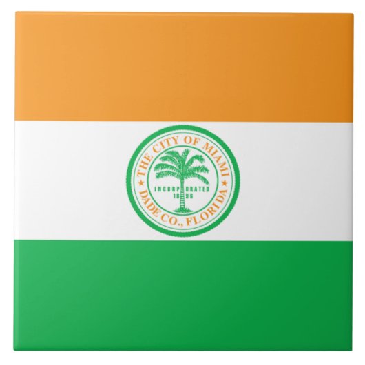 Stadtflagge von Miami Fliese (Vorderseite)