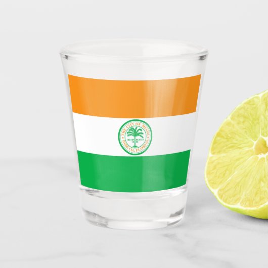 Stadtflagge von Miami Schnapsglas (Vorderseite)