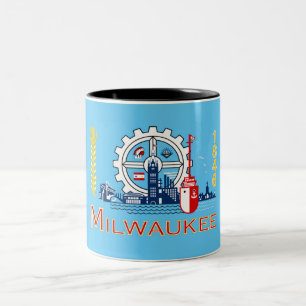 Stadtflagge von Milwaukee Zweifarbige Tasse
