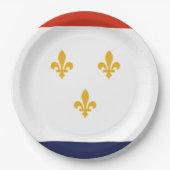 Stadtflagge von New Orleans Pappteller (Vorderseite)