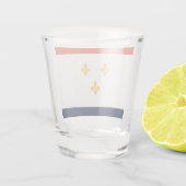 Stadtflagge von New Orleans Schnapsglas (Rückseite)