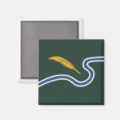 Stadtflagge von Northampton (Massachusetts, USA) Magnet (Vorderseite/Rückseite)