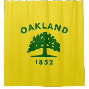 Stadtflagge von Oakland (Kalifornien) Duschvorhang