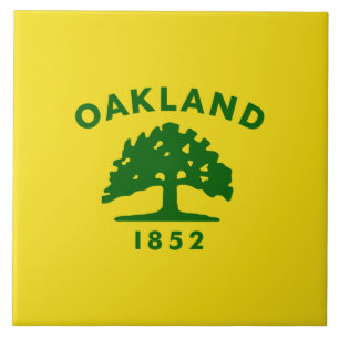 Stadtflagge von Oakland (Kalifornien) Fliese