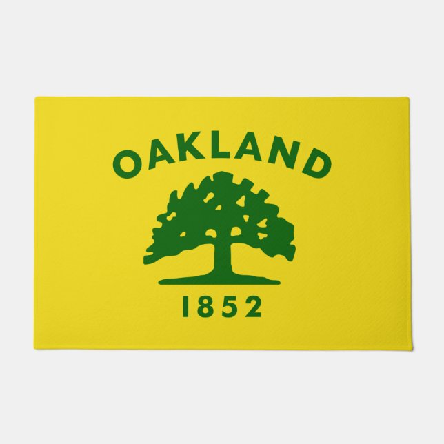 Stadtflagge von Oakland (Kalifornien) Fußmatte (Vorderseite)