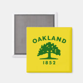 Stadtflagge von Oakland (Kalifornien) Magnet (Vorderseite/Rückseite)