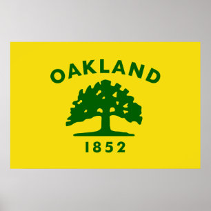 Stadtflagge von Oakland (Kalifornien) Poster