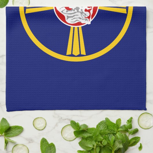 Stadtflagge von Omaha (Nebraska) Geschirrtuch (Gefaltet)