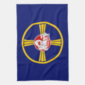 Stadtflagge von Omaha (Nebraska) Geschirrtuch (Vertikal)