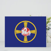 Stadtflagge von Omaha (Nebraska) Karte (Stehend Vorderseite)