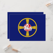 Stadtflagge von Omaha (Nebraska) Karte (Vorderseite/Rückseite Beispiel)