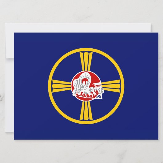 Stadtflagge von Omaha (Nebraska) Karte (Vorderseite)