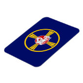 Stadtflagge von Omaha (Nebraska) Magnet (Linke Seite)