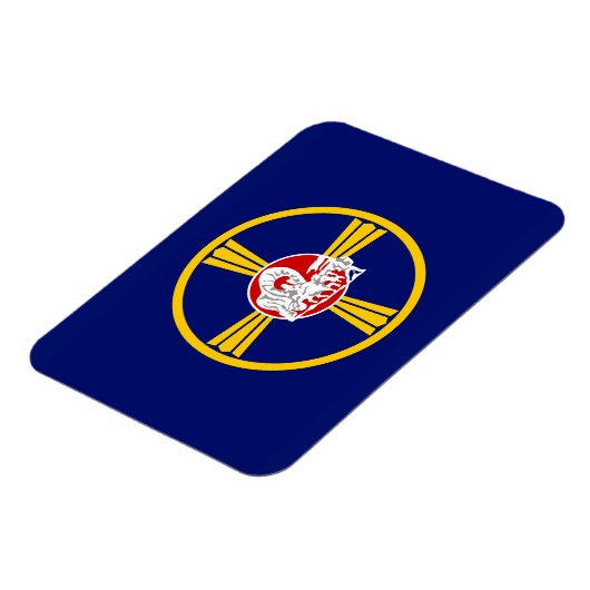 Stadtflagge von Omaha (Nebraska) Magnet (Linke Seite)