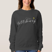 Stadtflagge von Pittsburgh im Herzen Sweatshirt (Vorderseite)