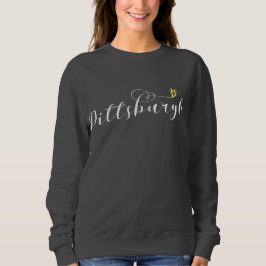 Stadtflagge von Pittsburgh im Herzen Sweatshirt