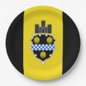 Stadtflagge von Pittsburgh Pappteller (Vorderseite)