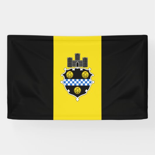 Stadtflagge von Pittsburgh (Pennsylvania) Banner (Horizontal)
