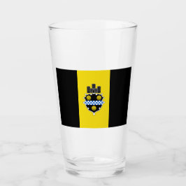 Stadtflagge von Pittsburgh (Pennsylvania) Glas
