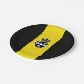 Stadtflagge von Pittsburgh (Pennsylvania) Pappteller (Schrägansicht)